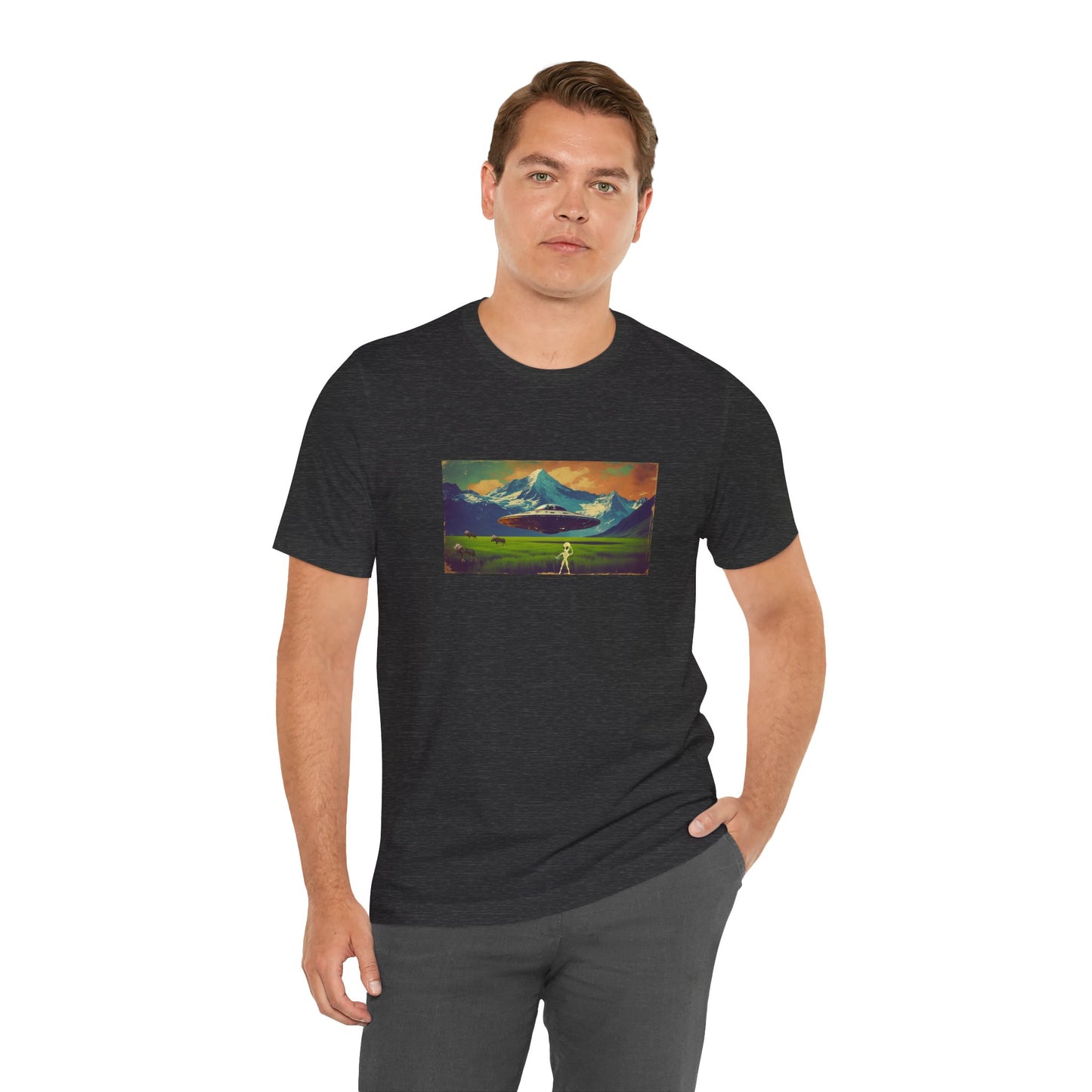 Scenic Mountain Lost Alien Vibes Tee, Unisex Shirt for Extraterrestrial Lovers