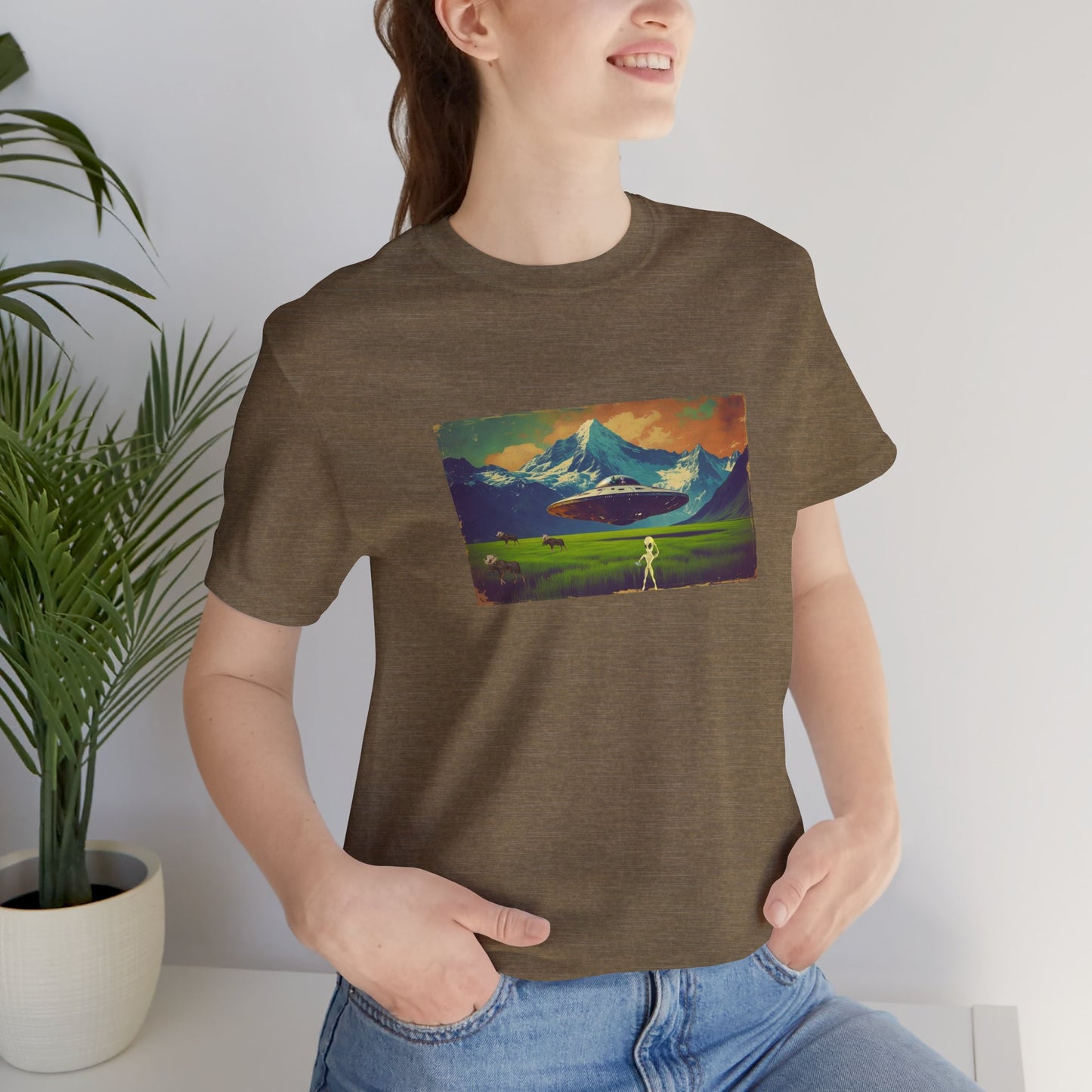 Scenic Mountain Lost Alien Vibes Tee, Unisex Shirt for Extraterrestrial Lovers