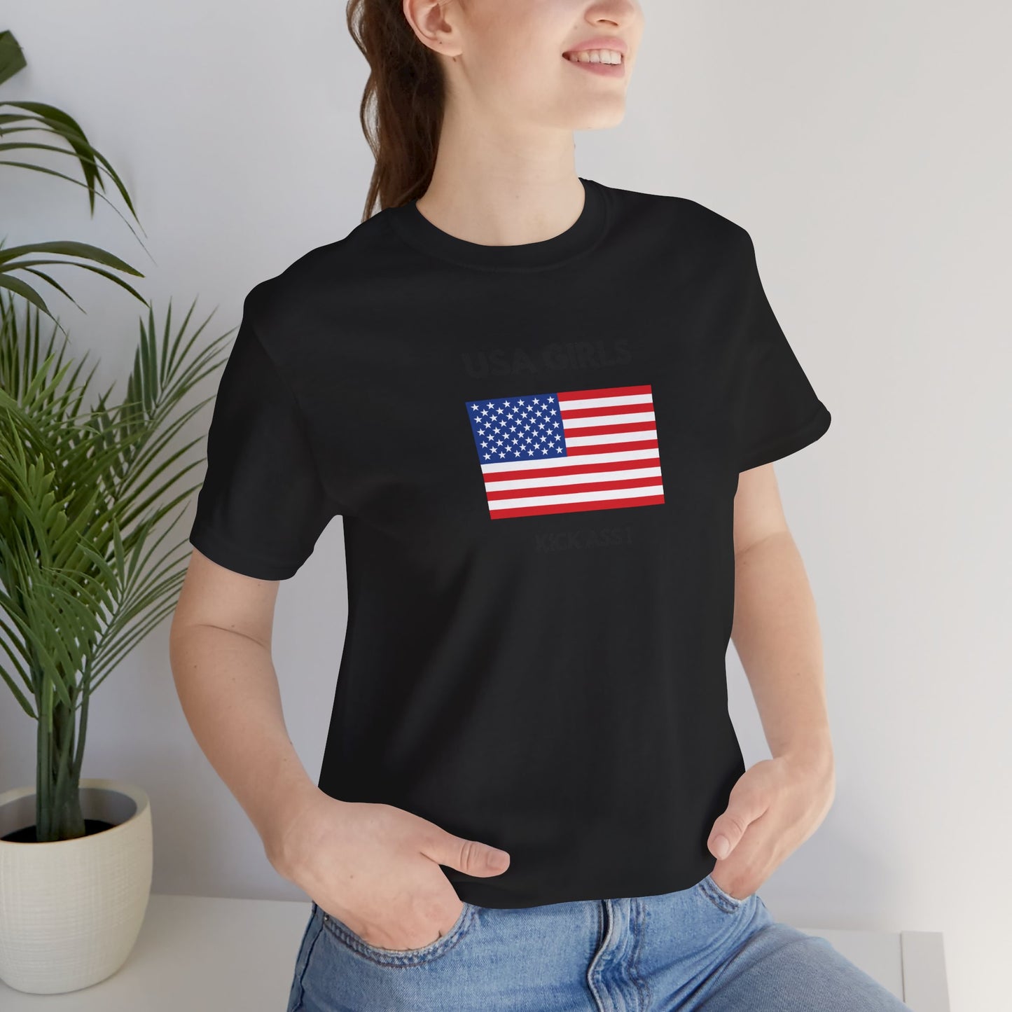 Patriotic Unisex Jersey Tee, USA Flag T-Shirt, Casual Everyday Wear, Fourth of July Shirt, Gift for Veterans