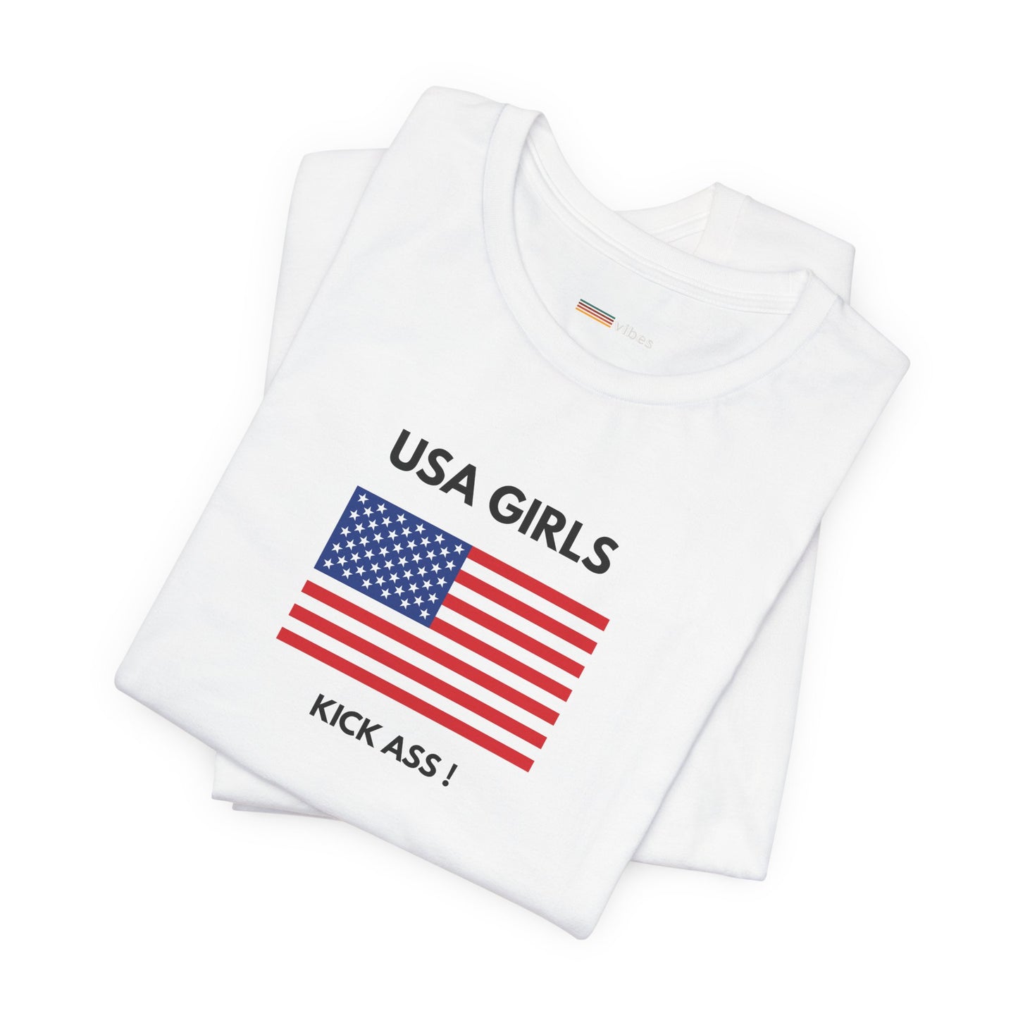 Patriotic Unisex Jersey Tee, USA Flag T-Shirt, Casual Everyday Wear, Fourth of July Shirt, Gift for Veterans