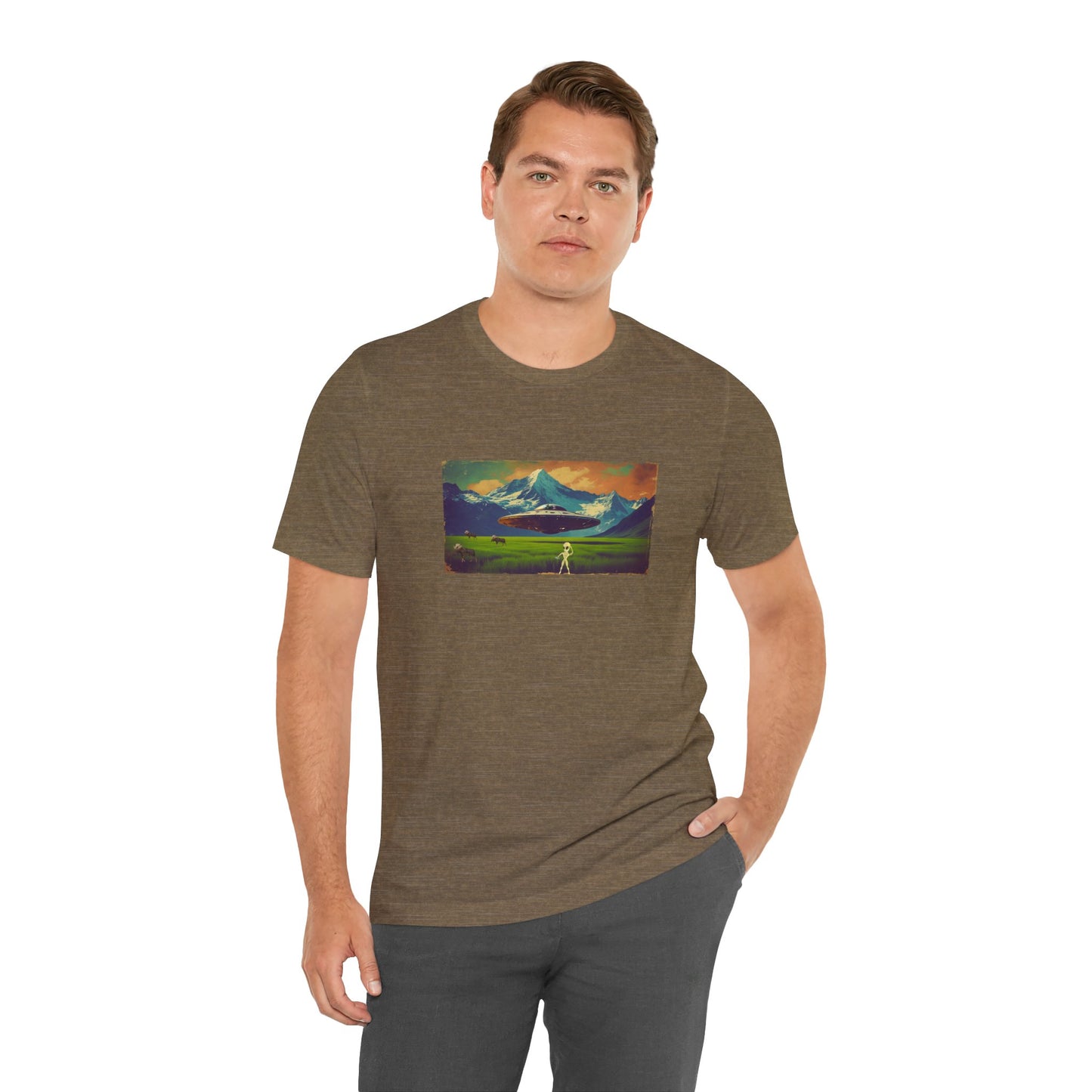 Scenic Mountain Lost Alien Vibes Tee, Unisex Shirt for Extraterrestrial Lovers