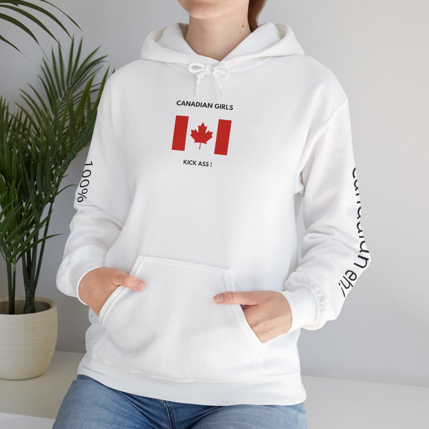 Canadian Girls Kick Ass Hoodie - Unisex Sweatshirt, Canada Day Apparel, Comfortable Casual Wear