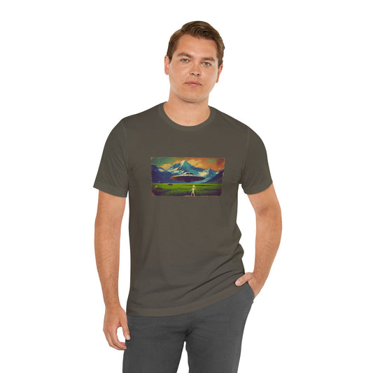 Scenic Mountain Lost Alien Vibes Tee, Unisex Shirt for Extraterrestrial Lovers